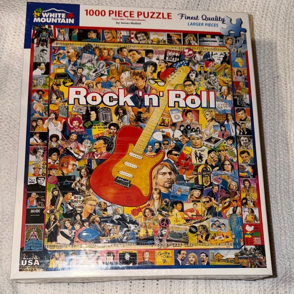 White Mountain Rock 'n Roll Collage Puzzle NEW